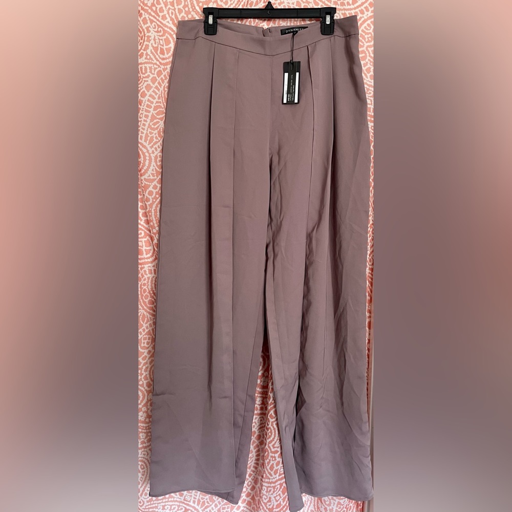 Dynamite slit front palazzo pants sz L